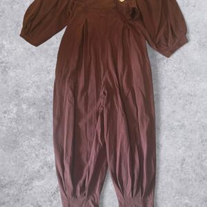 Free-people Women's Brown and Burgundy Playsuit-romper